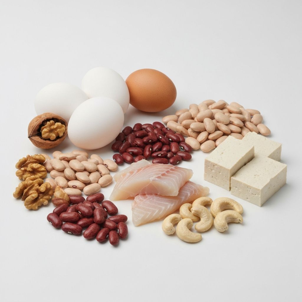 Protein sources - eggs, legumes, nuts